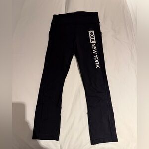 lululemon athletica Kids Black Leggings with White Print